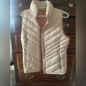Michael Kors Pale Pink Quilted Logo Puffer Vest